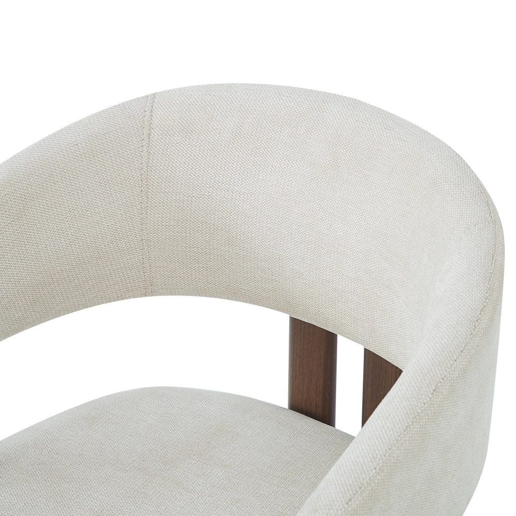 SEDIA da pranzo Set da 2 pezzi con braccioli 73,2x69,01x42,49 cm beige/walnut