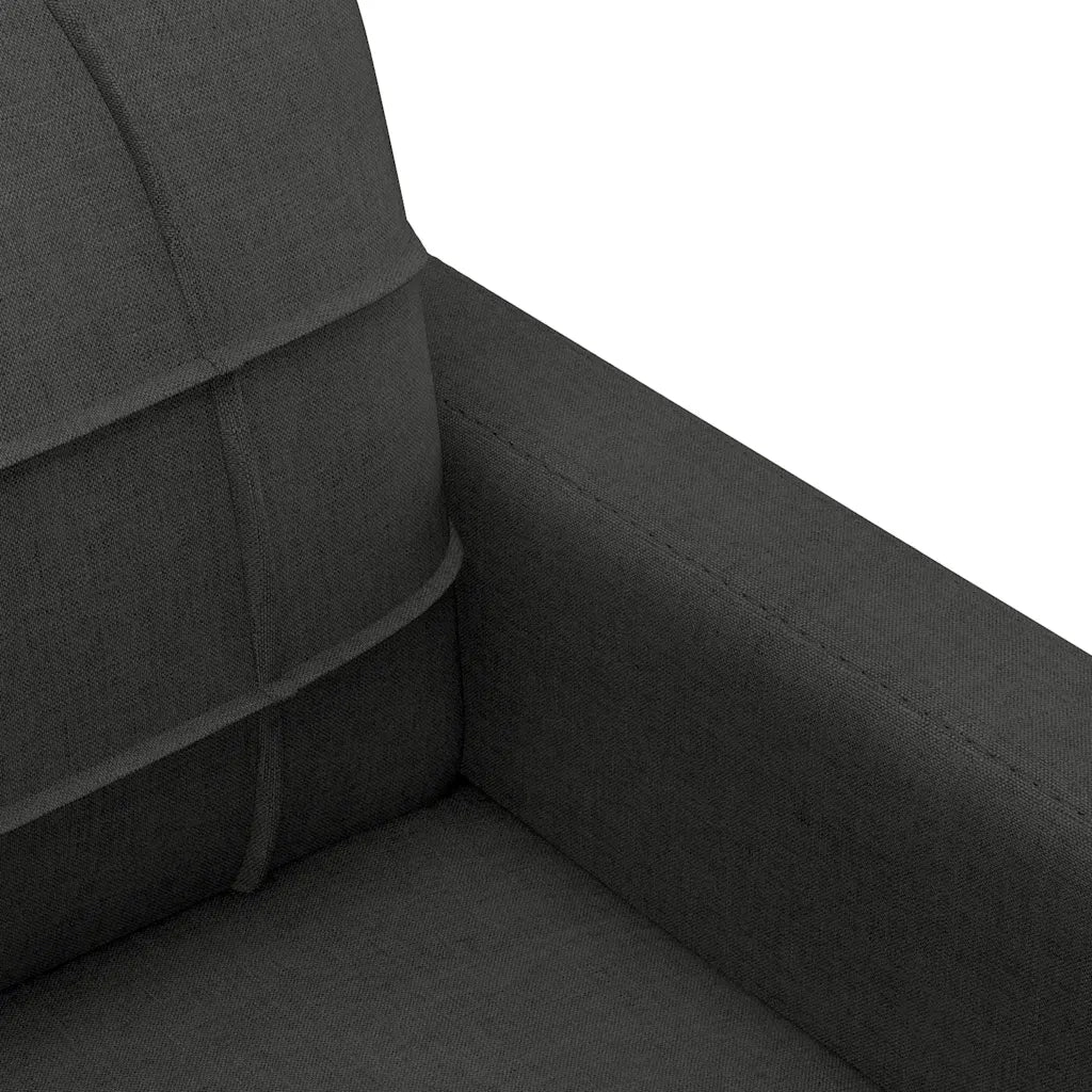 Divano a 2 Posti Nero 120 cm in Tessuto 359087