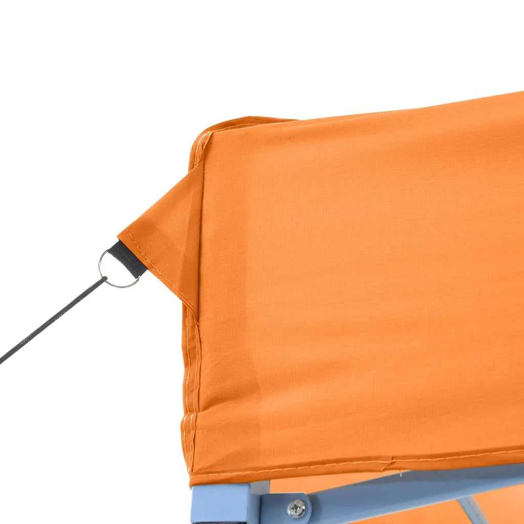 Tendone per Feste Pieghevole Pop-Up con 2 Pareti Arancione 4004993