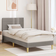 Struttura del letto con testiera Tortora 100 x 200 cm Tessuto 42027568