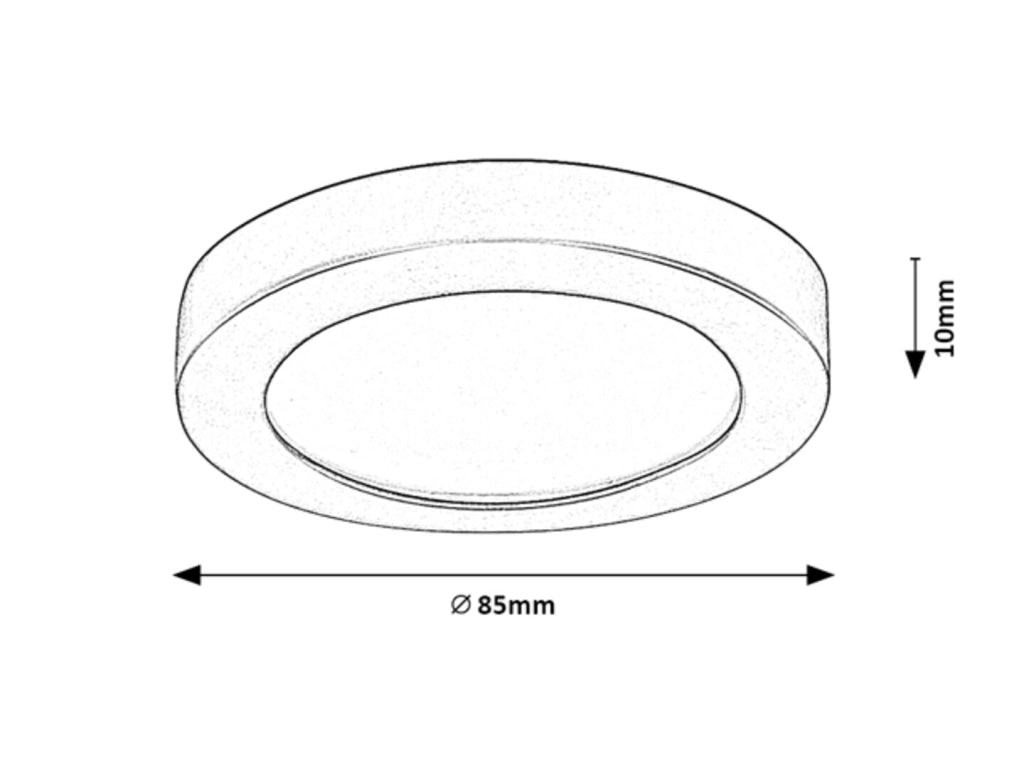 Plafoniera LED incasso Rabalux Coco 8,5cm 3W nera rotonda
