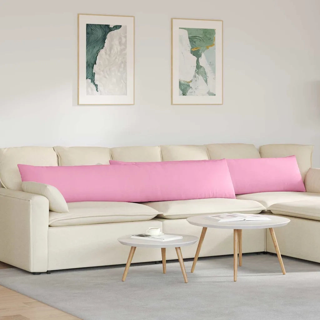 Cuscini da Divano 2 pcs Rosa 200 x 40 cm Tessuto 42013883