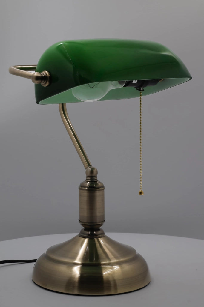 Lampada da tavolo Bank verde oro E27 Kaja K-MT-207