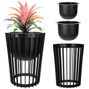 Supporto per fiori bifacciale KADAX Loft, nero, 39,5 cm + 2 inserti