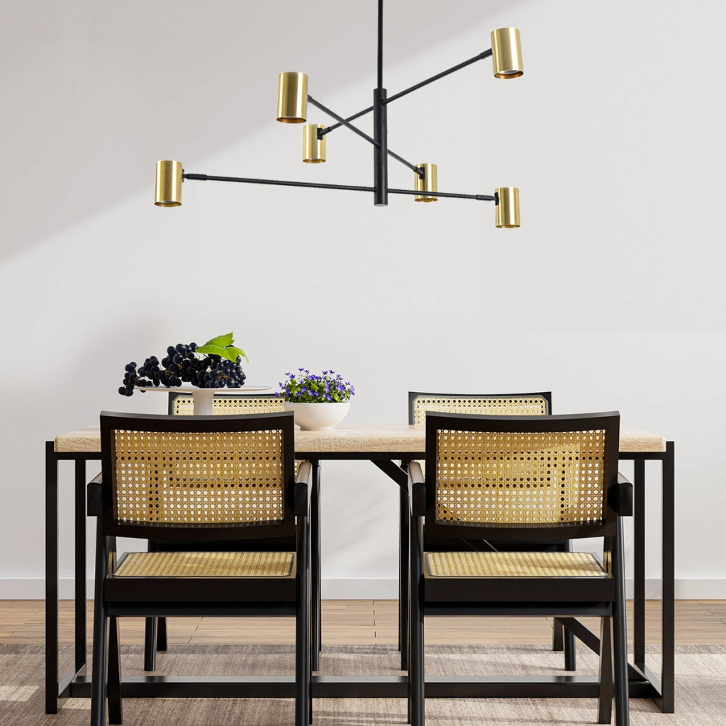 Lampada a sospensione Snow 6xGU10 oro/nero Light Prestige