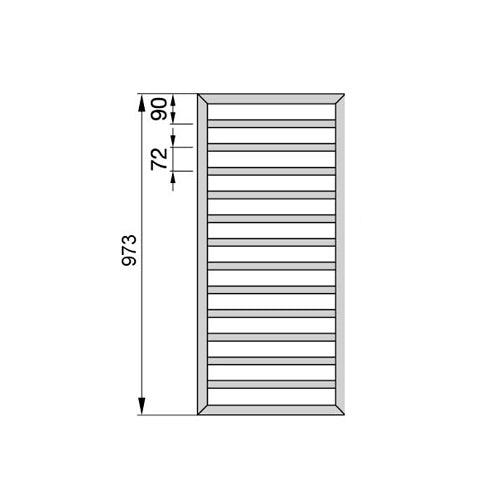 TERMOARREDO ZEHNDER SUBWAY  H. 973- Cromo Largh. cm 45- ZEHND- pezzi 1