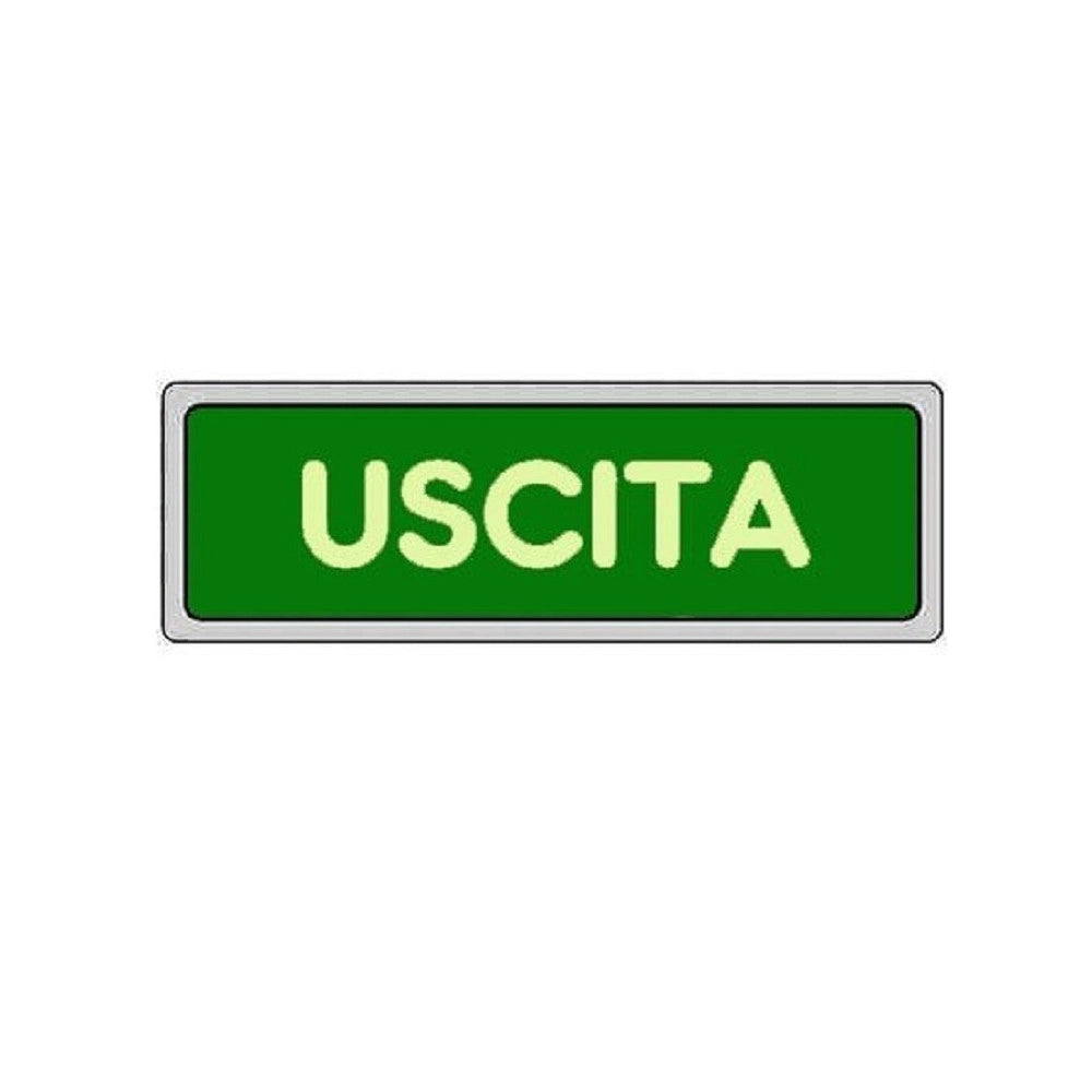 Trade Shop - Cartello Uscita Exit Segnaletica Sicurezza Avvertimento Plastificato -