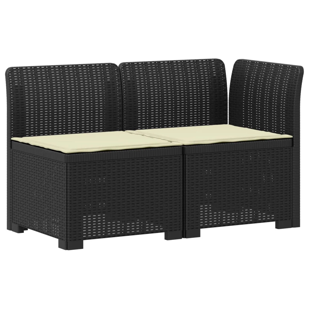 Divano da esterno-Divano da Giardino a 2 Posti con Cuscini Aspetto Rattan PP 265927