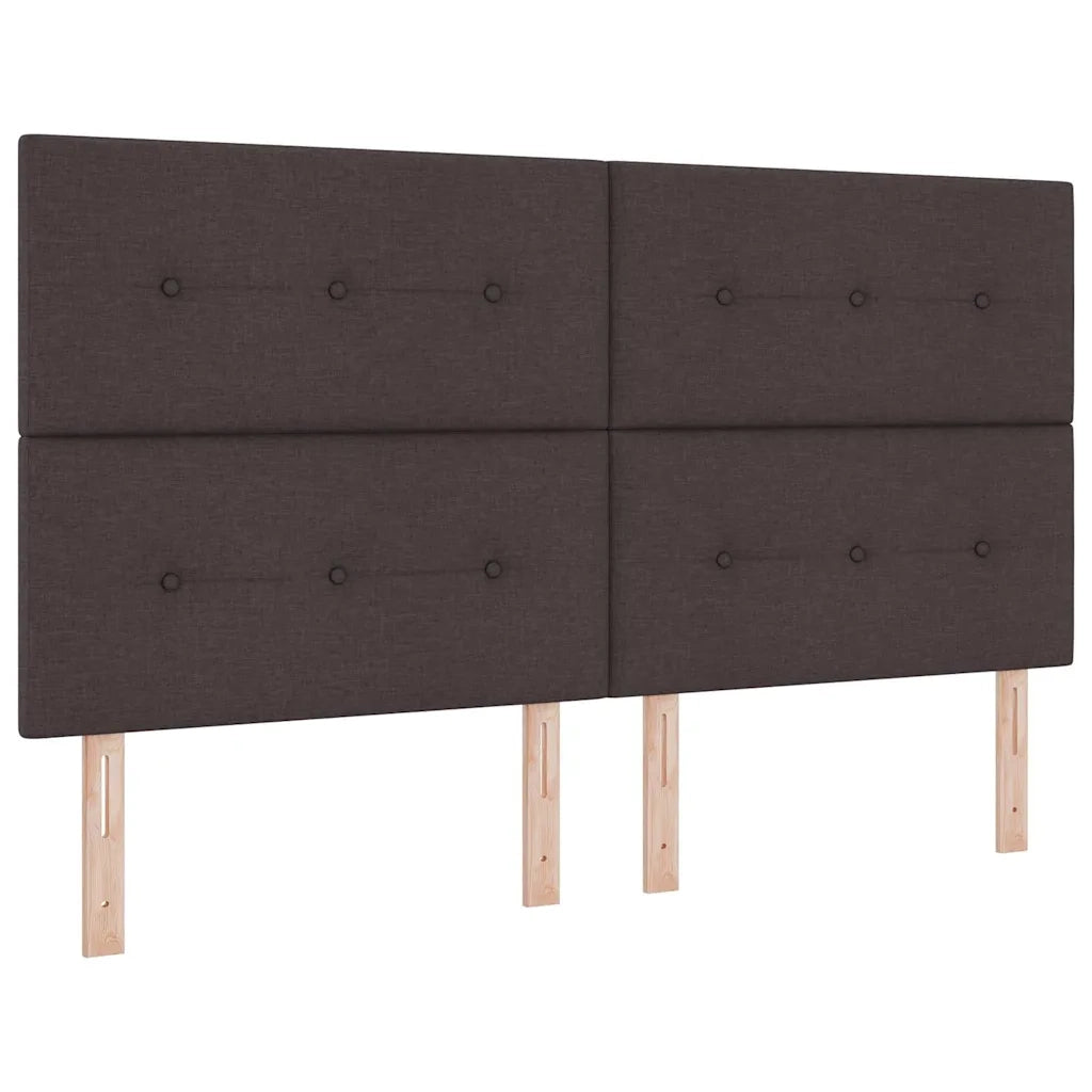 Testiera LED con strisce LED Marrone Scuro 180 cm Tessuto 3338452