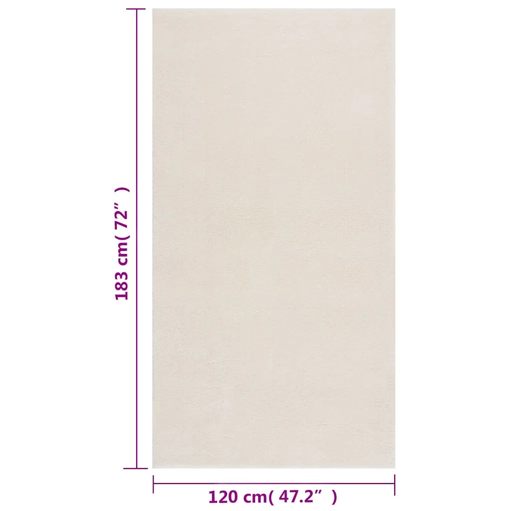 Tappeto Shaggy Crema/Bianco 120x183 cm in Poliestere 353830