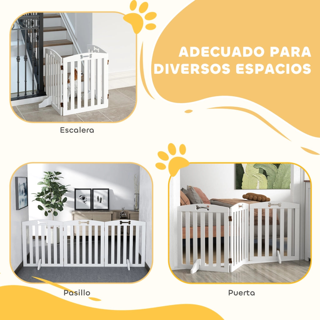 Barriera di Sicurezza per Cani Pieghevole ¨C Minimal ¨C Bianco 155 cm