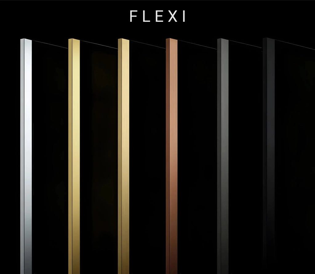 Parete Doccia Rea Flexi Brown / Gold 100