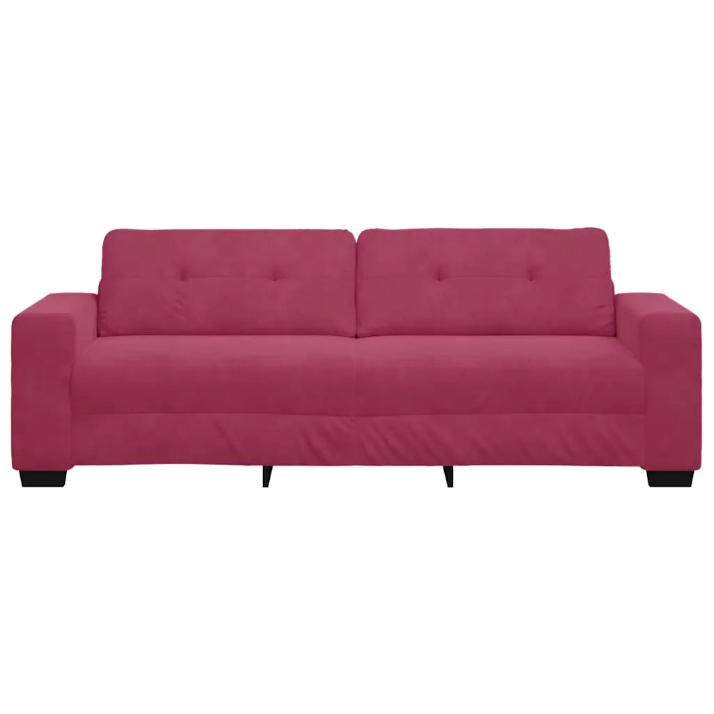 Divano 3-Persone con cuscino Rosso vino Velluto 4105138