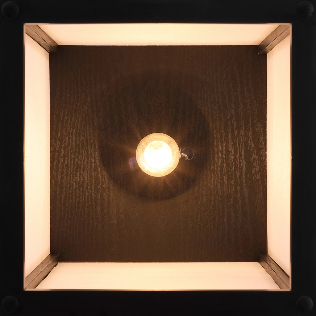 Lampada da Terra con Scaffale ¨C zephmum ¨C Legno, Nero