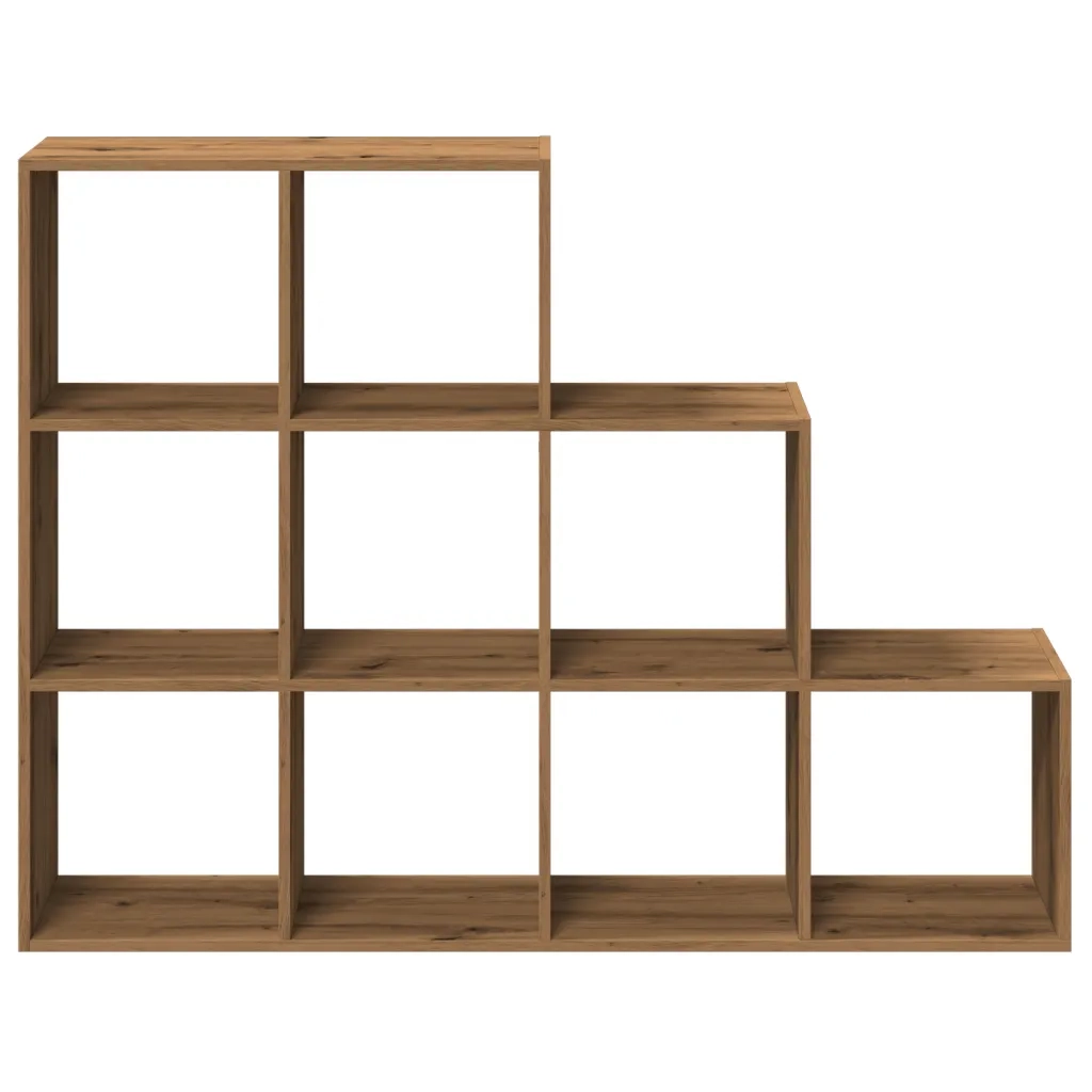 Libreria a 3 Ripiani-Scaffale per Libri-Mobile di Stoccaggio Rovere 137,5x29x103,5 cm in Truciolato