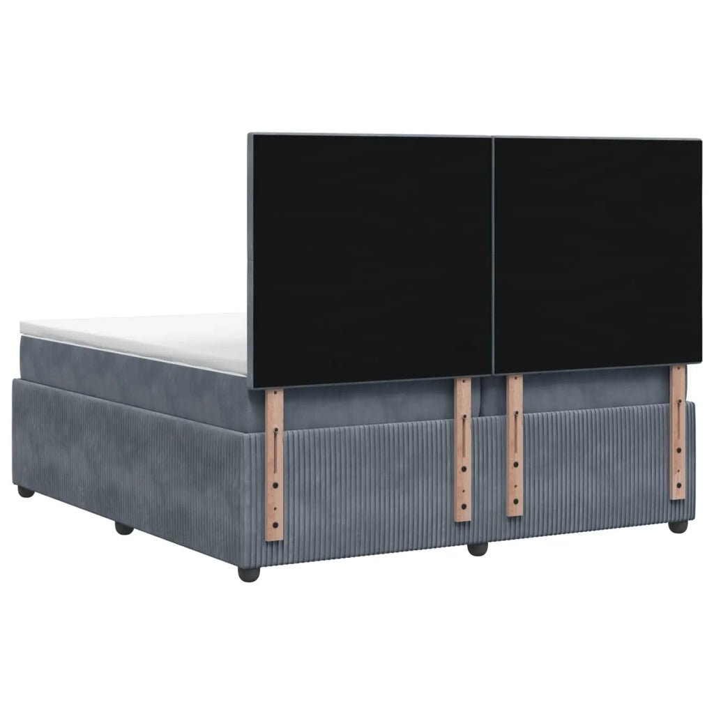 Letto box spring con materasso Grigio Scuro 200 x 200 cm 3454674