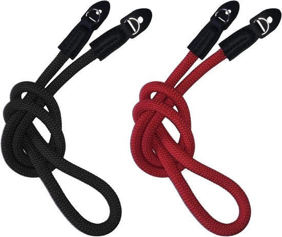 Due pezzi di cavi di camera senza specchio - cavi di camera in corda di acciaio manuale (nero rosso) 100 cm