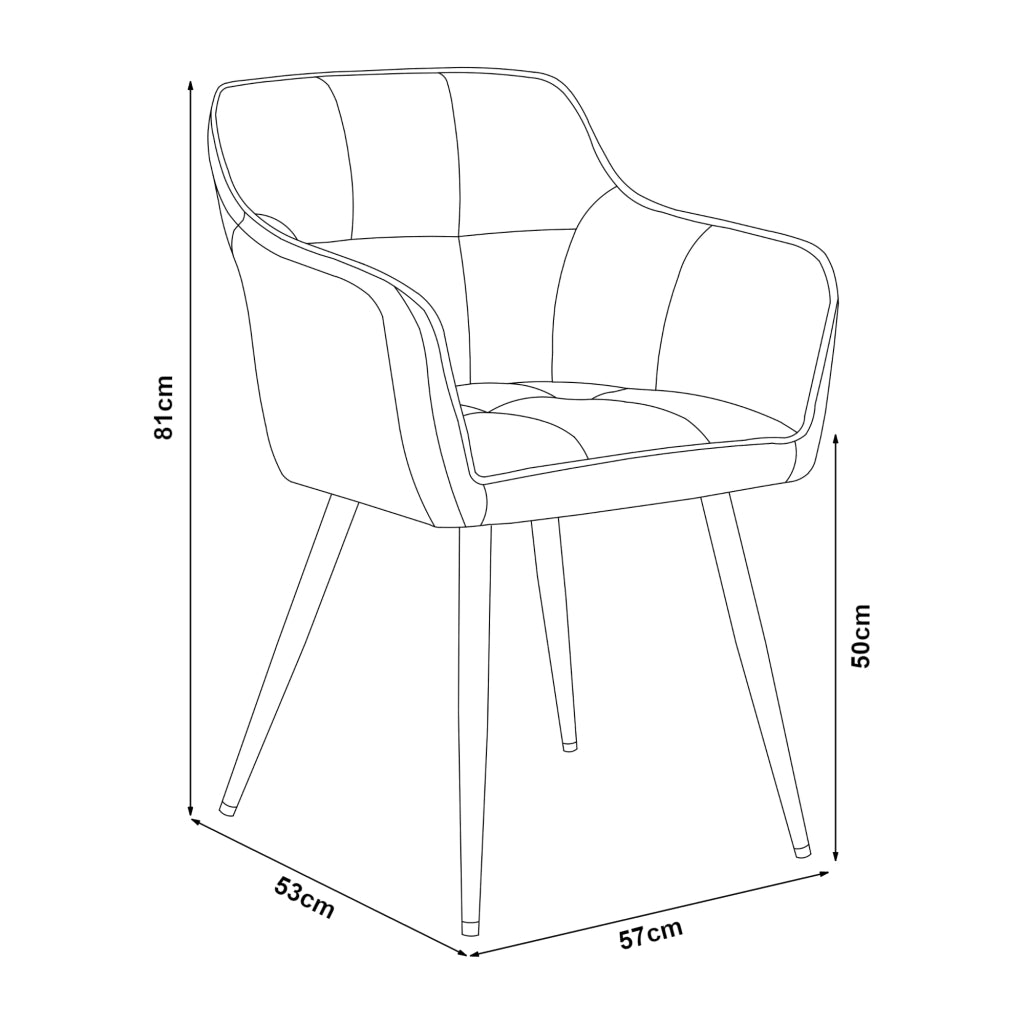 Sedia per Sala Pranzo Birmingham in Tessuto Beige [en.casa]