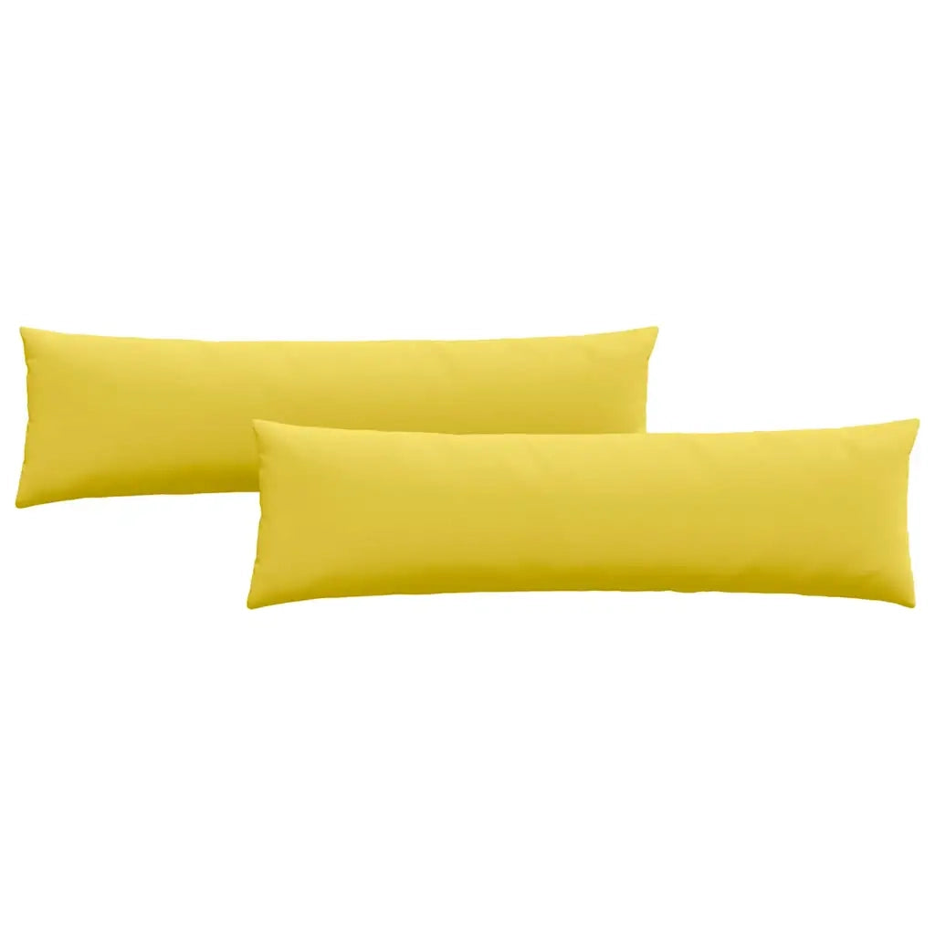Cuscini da Divano 2 pcs Giallo Chiaro 145 x 40 cm Tessuto 42013834