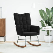 Sedia a Dondolo Nera in Velluto 4016838