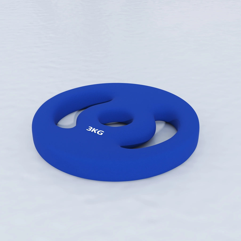 Dischi per bilanciere 2x3 kg ¨C Minimal ¨C blu, metallo, ? 2,5 cm
