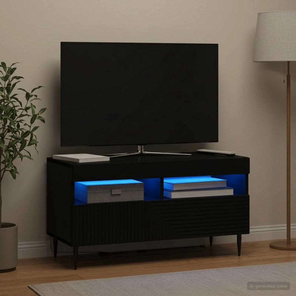 Mobile TV LED Nero Legno ingegnerizzato 896996