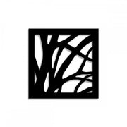 ALBERO - Pannello in PVC traforato - Parasole Misura: 48x48 cm, Colore: nero