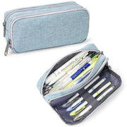 Etui per ragazze, grande etui estetico per uomini e donne (azzurro chiaro)