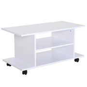 Mobile TV con ruote ¨C Minimal ¨C Bianco 80x40x40