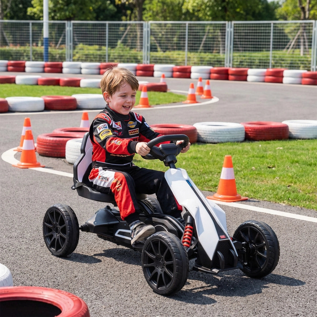 Auto elettrica per bambini 12V ¨C Zephmum ¨C Bianco
