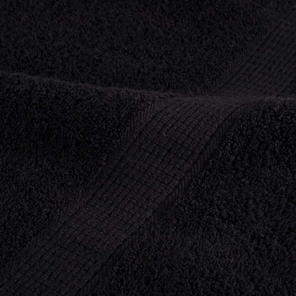 Asciugamano per Ospiti SOLUND 25 pz | Teli per bagno Nero 100 x 150 cm 550 gsm