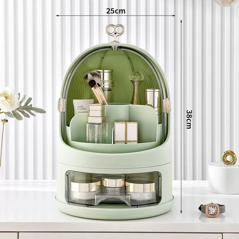 Trade Shop - Organizer Portatile Multifunzionale Organizzatore Cosmetici Gioielli Antipolvere Cassetto -