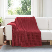 Coperte da Pile 6 pcs Rosso Bordeaux 200 x 150 cm Panno 42016970
