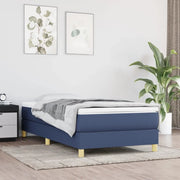 Struttura Letto a Rete a Molle Blu 90x200 cm in Tessuto 3120588