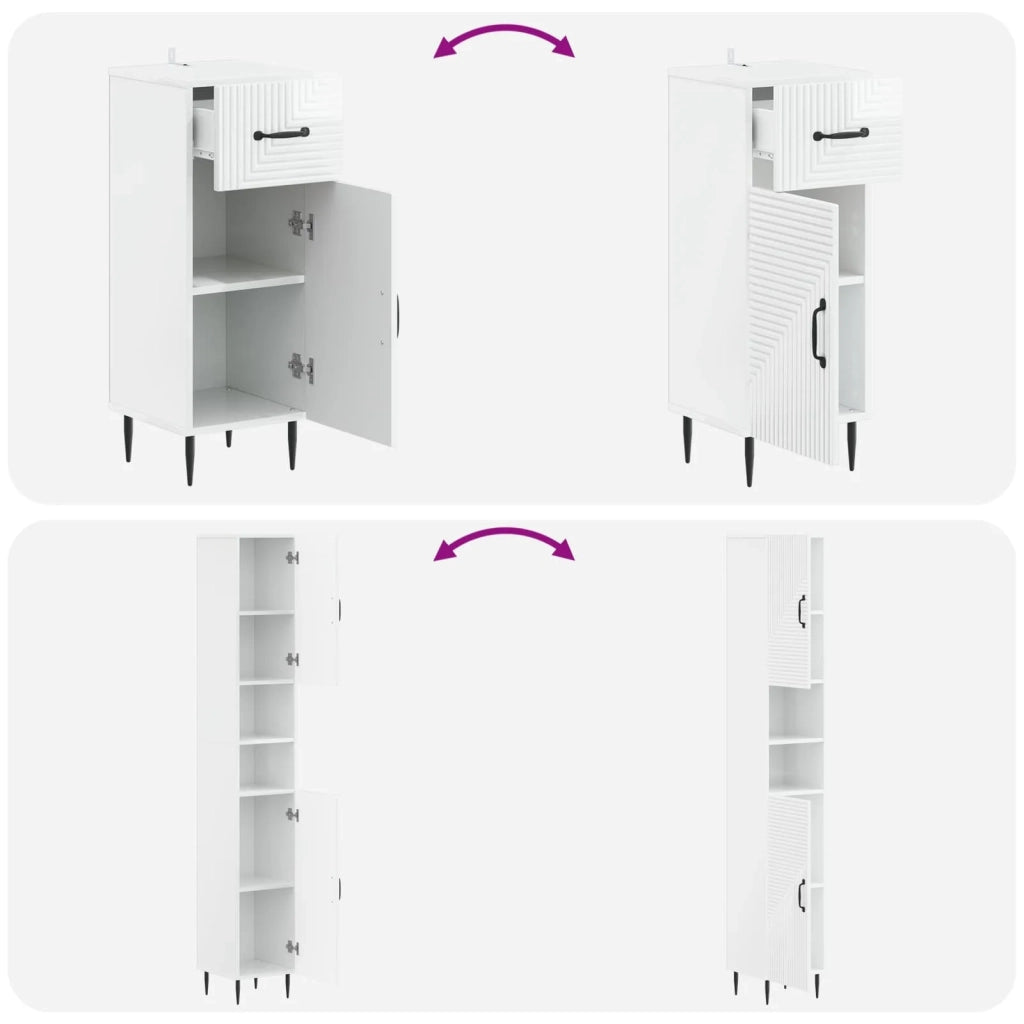 Set di armadietti da bagno in 3 pezzi HAARLEM 3417859