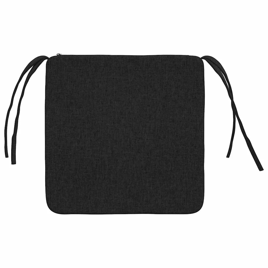 Cuscini per Seduta 4 pcs Nero 40 x 40 x 3 cm Tessuto 42015191