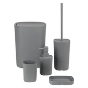 KIT ACCESSORI DA BAGNO 'PODDY' col. grigio  - METAFORM
