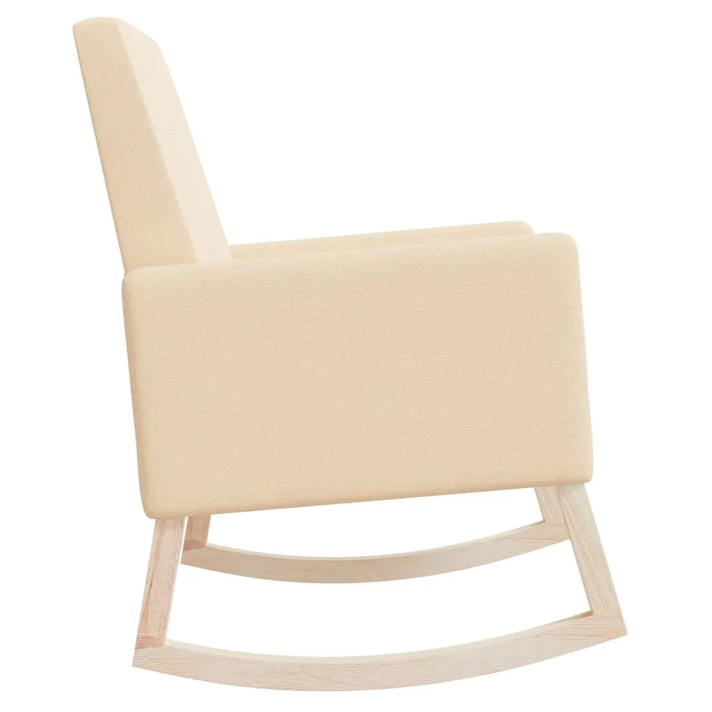 Sedia a Dondolo Crema in Tessuto 329424