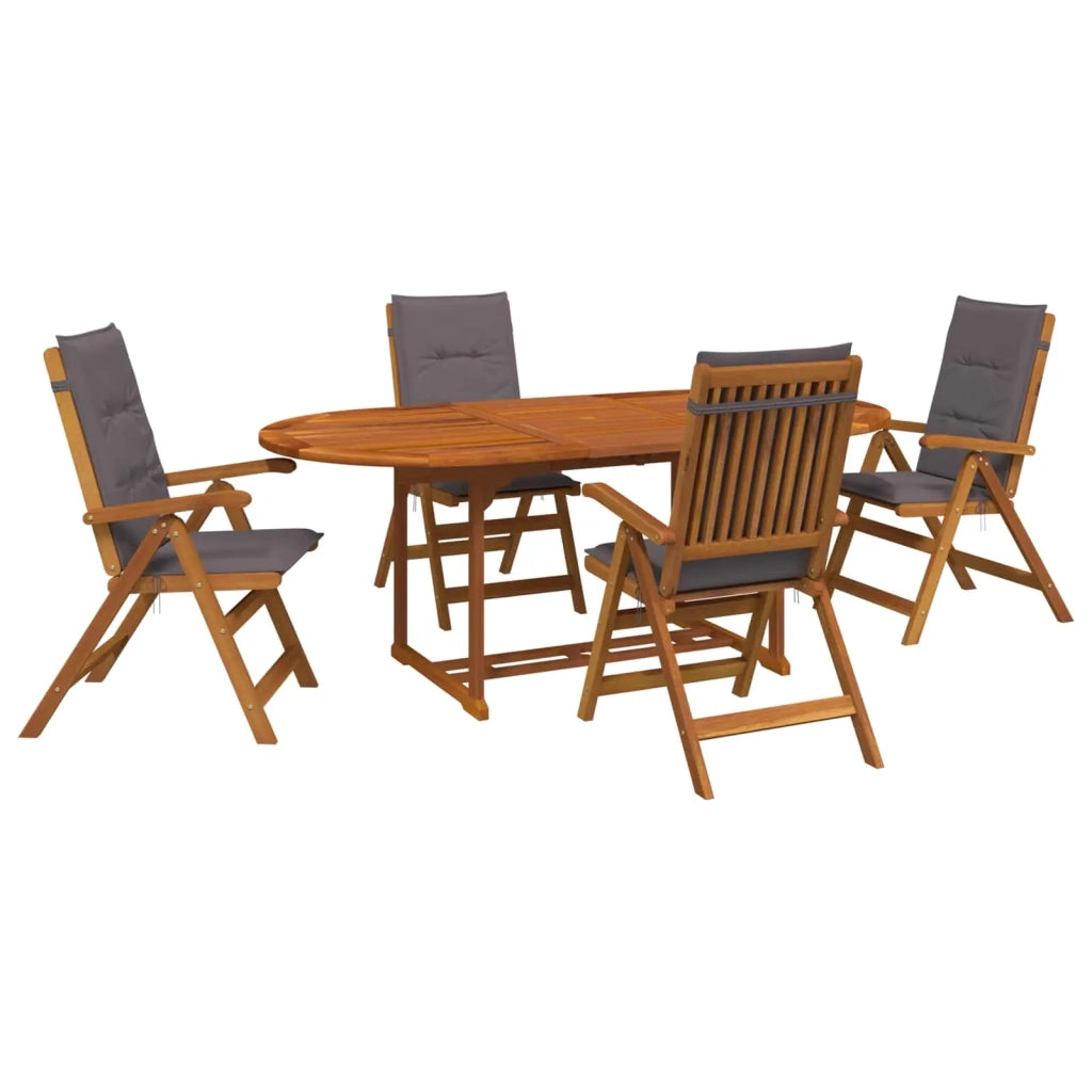 Set da pranzo da esterno con ombrellone 6 pz 4-Posti Antracite 3438540