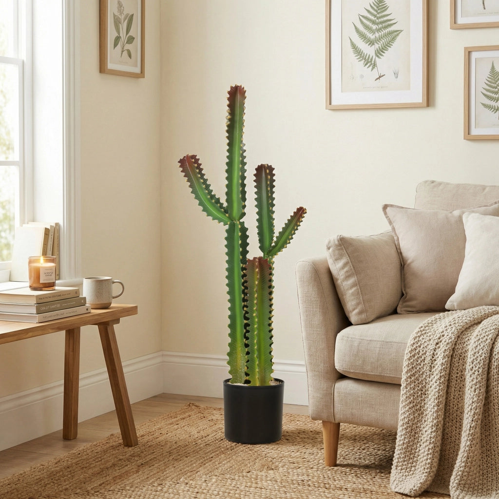 Albero Cactus Artificiale in Vaso ¨C zephmum ¨C Verde 111 cm