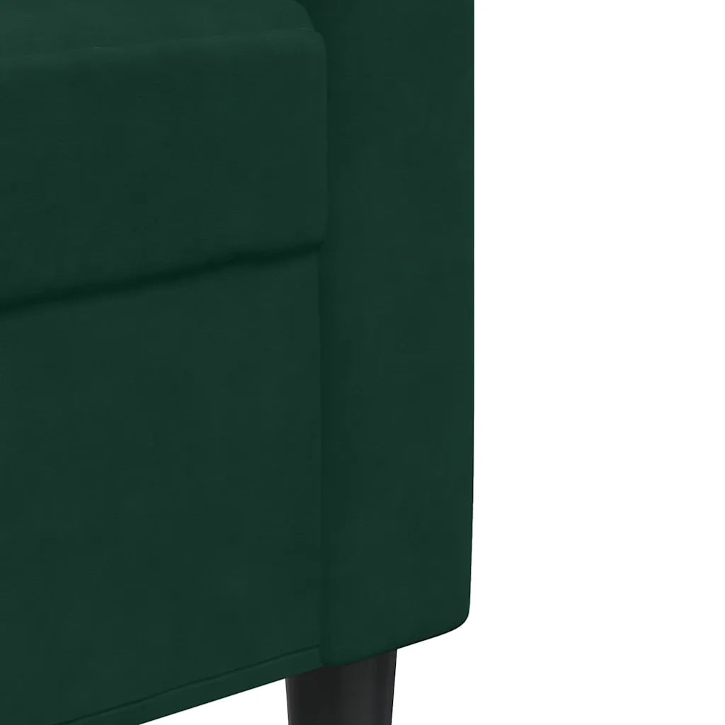 Set di Divani 2 pz con Cuscini e Rinforzi Verde scuro Velluto 3278493