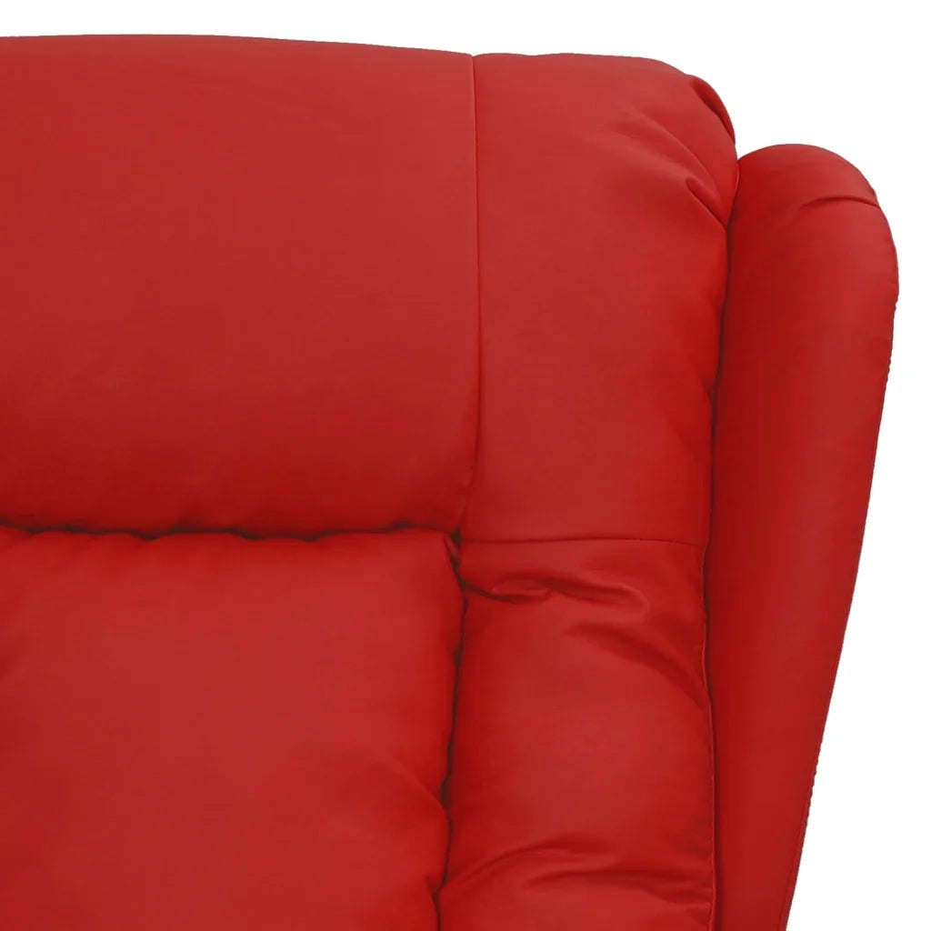 Poltrona | Sedia Relax Reclinabile Rosso Vino in Similpelle