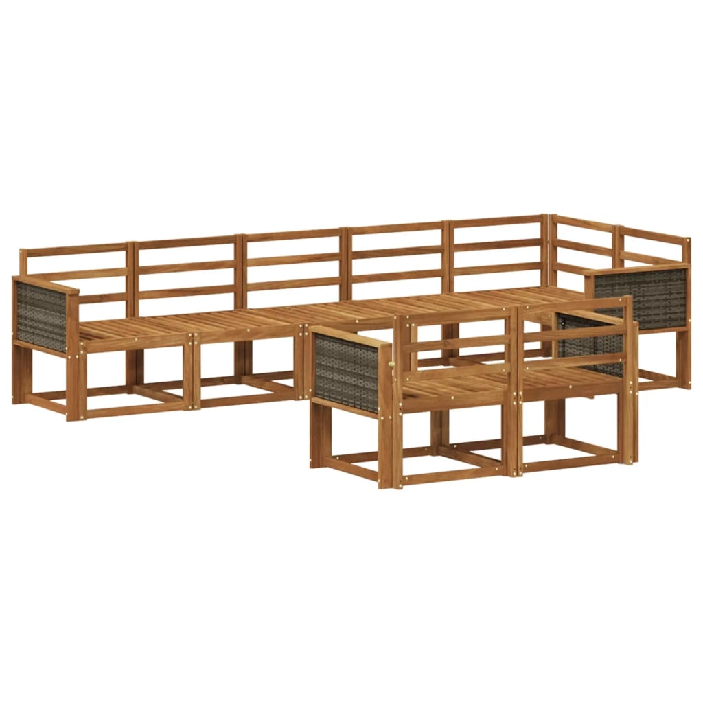 Set di divani da esterno 8 pcs Naturale