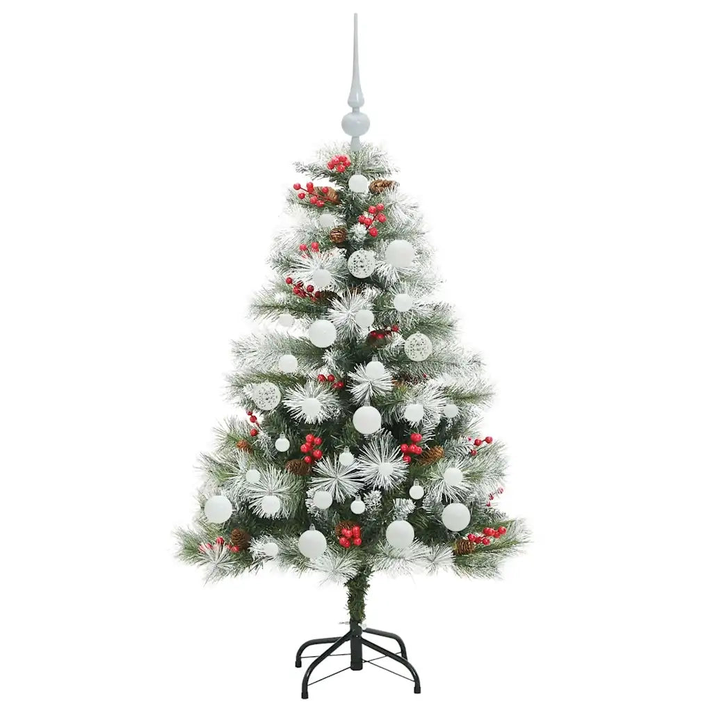 Albero di Natale artificiale Verde e bianco 120 cm 3395164