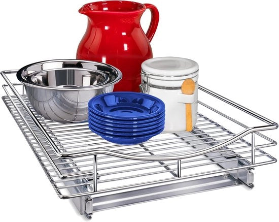 Cassa porta a scomparsa per cucina - ottimale utilizzo - 1 pezzo - bianco - MDF - 35,6 cm x 45,7 cm