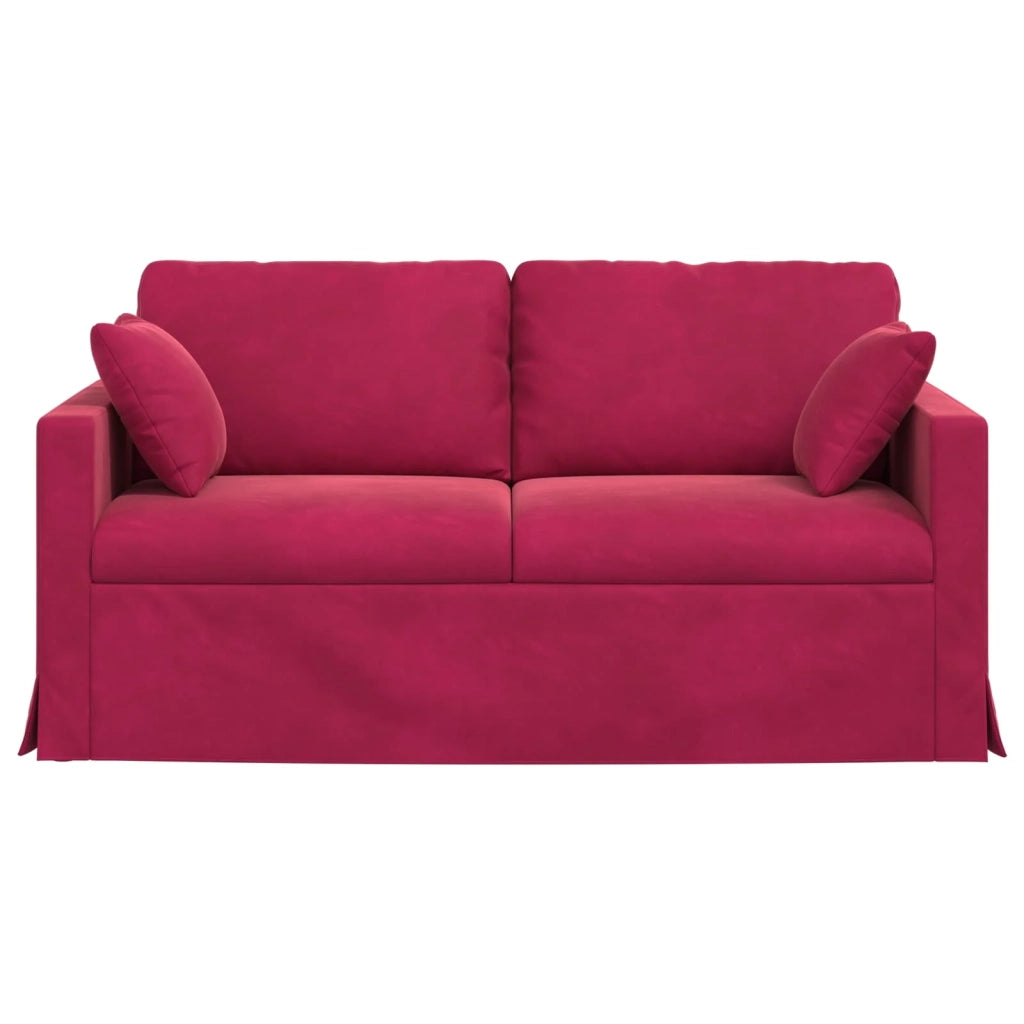 Divano Rosso Vino 158 x 78 x 80 cm Velluto 42024427