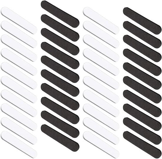 40 inserti per cappello autoadesivi EVA schiuma cappello adesivo nero e bianco - 11 x 2 cm