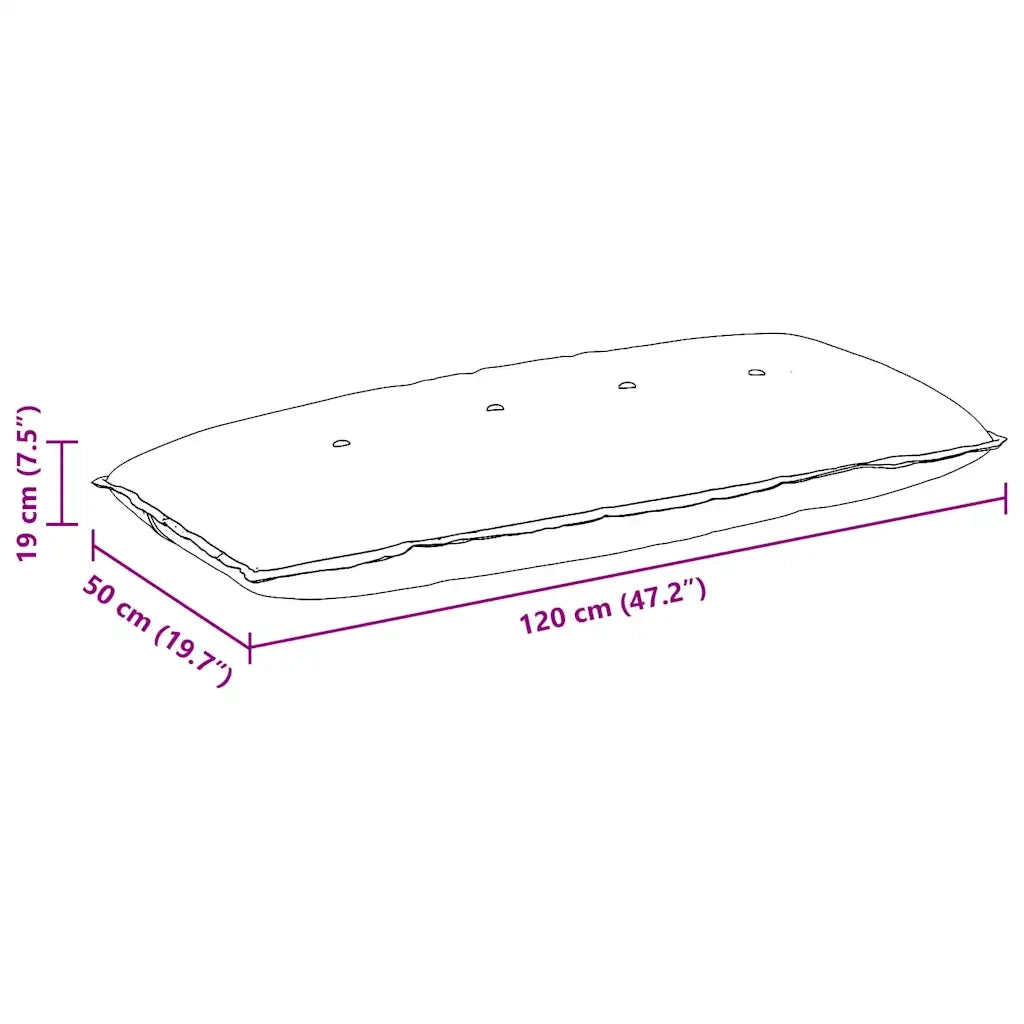 Cuscino per Schiena | Cuscino dorsale Grigio chiaro 120 x 50 cm