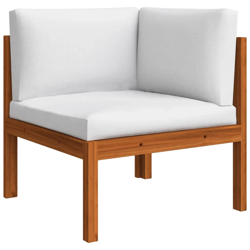 Set da giardino 6 pezzi con cuscini crema 63x63 cm 3057901