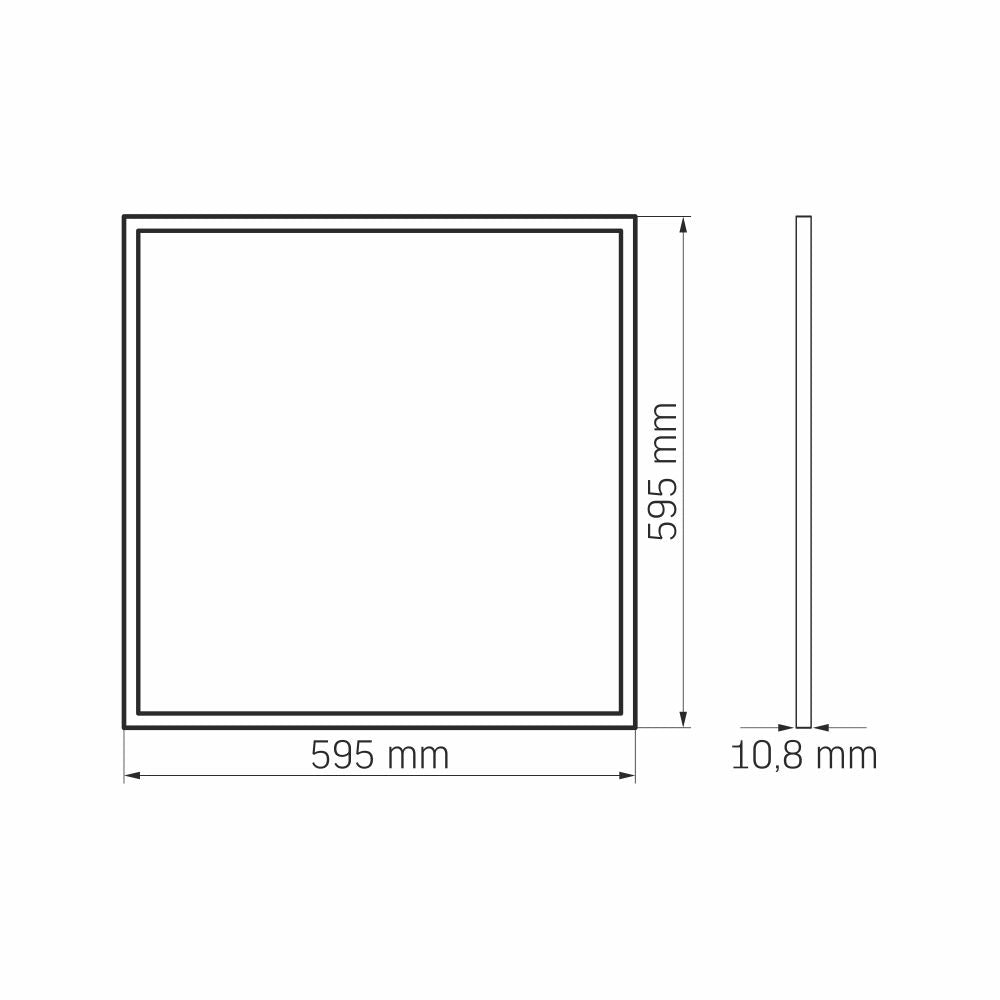 Pannello LED cornice 60cm 40W 4000K 4500lm Videx
